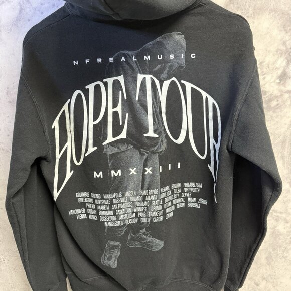 NF Real Music Hope Tour MMXXIV Black Hoodie Men’s Size Small 19x25 - Picture 11 of 16